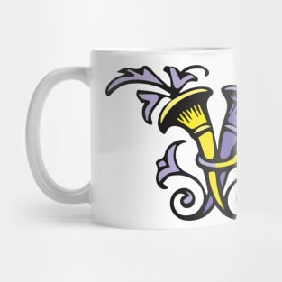 The abstract trumpet mushroom couple Mug